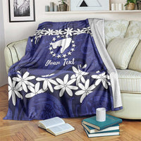 Personalised Cook Islands Pukapuka Blanket Tiare Maori Polynesian Waves Tattoo