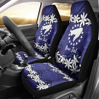 Personalised Cook Islands Pukapuka Car Seat Cover Tiare Maori Polynesian Waves Tattoo