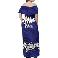 Personalised Cook Islands Pukapuka Family Matching Off Shoulder Maxi Dress and Hawaiian Shirt Tiare Maori Polynesian Waves Tattoo LT14 - Polynesian Pride