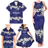 Personalised Cook Islands Pukapuka Family Matching Tank Maxi Dress and Hawaiian Shirt Tiare Maori Polynesian Waves Tattoo LT14 - Polynesian Pride
