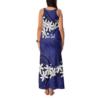 Personalised Cook Islands Pukapuka Family Matching Tank Maxi Dress and Hawaiian Shirt Tiare Maori Polynesian Waves Tattoo LT14 - Polynesian Pride