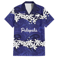 Personalised Cook Islands Pukapuka Hawaiian Shirt Tiare Maori Polynesian Waves Tattoo