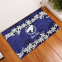 Personalised Cook Islands Pukapuka Rubber Doormat Tiare Maori Polynesian Waves Tattoo