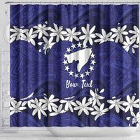 Personalised Cook Islands Pukapuka Shower Curtain Tiare Maori Polynesian Waves Tattoo