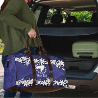 Personalised Cook Islands Pukapuka Travel Bag Tiare Maori Polynesian Waves Tattoo