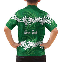 Personalised Cook Islands Rarotonga Family Matching Tank Maxi Dress and Hawaiian Shirt Tiare Maori Polynesian Waves Tattoo LT14 - Polynesian Pride