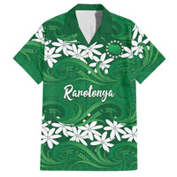Personalised Cook Islands Rarotonga Hawaiian Shirt Tiare Maori Polynesian Waves Tattoo