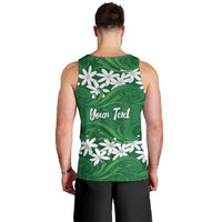 Personalised Cook Islands Rarotonga Men Tank Top Tiare Maori Polynesian Waves Tattoo