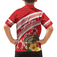 Kingdom Of Tonga Emancipation Day Family Matching Summer Maxi Dress and Hawaiian Shirt Tongan Ngatu With Kumete Red LT14 - Polynesian Pride