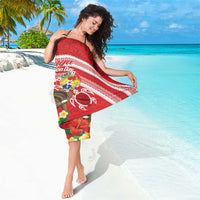 Kingdom Of Tonga Emancipation Day Sarong Tongan Ngatu With Kumete Red