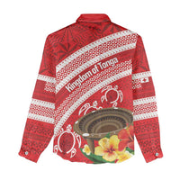 Kingdom Of Tonga Emancipation Day Women Casual Shirt Tongan Ngatu With Kumete Red LT14 - Polynesian Pride
