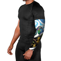 Kekeru New Zealand Matariki Arm Sleeves Kukupa Kowhai Maori New Year Blue Version LT14 - Polynesian Pride
