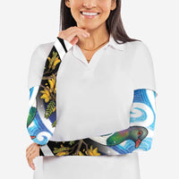 Kekeru New Zealand Matariki Arm Sleeves Kukupa Kowhai Maori New Year Blue Version LT14 - Polynesian Pride
