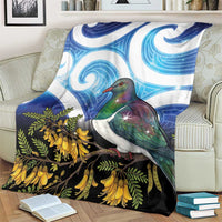Kekeru New Zealand Matariki Blanket Kukupa Kowhai Maori New Year Blue Version