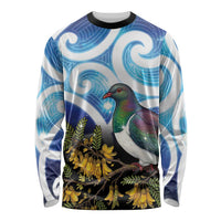Kekeru New Zealand Matariki Long Sleeve Shirt Kukupa Kowhai Maori New Year Blue Version LT14 Unisex Blue - Polynesian Pride
