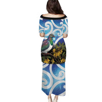 Kekeru New Zealand Matariki Puletasi Kukupa Kowhai Maori New Year Blue Version LT14 - Polynesian Pride