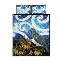 Kekeru New Zealand Matariki Quilt Bed Set Kukupa Kowhai Maori New Year Blue Version LT14 - Polynesian Pride