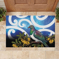 Kekeru New Zealand Matariki Rubber Doormat Kukupa Kowhai Maori New Year Blue Version LT14 Blue - Polynesian Pride