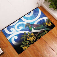 Kekeru New Zealand Matariki Rubber Doormat Kukupa Kowhai Maori New Year Blue Version LT14 - Polynesian Pride