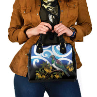 Kekeru New Zealand Matariki Shoulder Handbag Kukupa Kowhai Maori New Year Blue Version LT14 - Polynesian Pride
