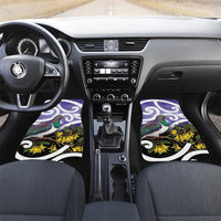 Kekeru New Zealand Matariki Car Mats Kukupa Kowhai Maori New Year Purple Version LT14 Set 2pcs - Front Purple - Polynesian Pride
