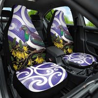 Kekeru New Zealand Matariki Car Seat Cover Kukupa Kowhai Maori New Year Purple Version LT14 One Size Purple - Polynesian Pride