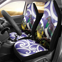Kekeru New Zealand Matariki Car Seat Cover Kukupa Kowhai Maori New Year Purple Version LT14 - Polynesian Pride