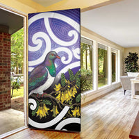 Kekeru New Zealand Matariki Door Cover Kukupa Kowhai Maori New Year Purple Version LT14 - Polynesian Pride