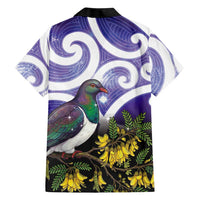 Kekeru New Zealand Matariki Family Matching Long Sleeve Bodycon Dress and Hawaiian Shirt Kukupa Kowhai Maori New Year Purple Version LT14 - Polynesian Pride