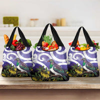 Kekeru New Zealand Matariki Grocery Bag Kukupa Kowhai Maori New Year Purple Version LT14 3-pack One Size Purple - Polynesian Pride