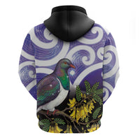 Kekeru New Zealand Matariki Hoodie Kukupa Kowhai Maori New Year Purple Version LT14 - Polynesian Pride