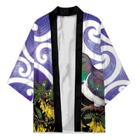 Kekeru New Zealand Matariki Kimono Kukupa Kowhai Maori New Year Purple Version LT14 Unisex Purple - Polynesian Pride