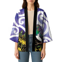 Kekeru New Zealand Matariki Kimono Kukupa Kowhai Maori New Year Purple Version LT14 - Polynesian Pride