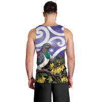 Kekeru New Zealand Matariki Men Tank Top Kukupa Kowhai Maori New Year Purple Version LT14 - Polynesian Pride