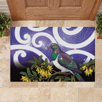 Kekeru New Zealand Matariki Rubber Doormat Kukupa Kowhai Maori New Year Purple Version LT14 Purple - Polynesian Pride