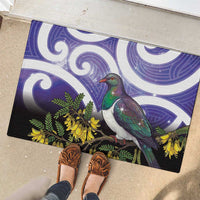 Kekeru New Zealand Matariki Rubber Doormat Kukupa Kowhai Maori New Year Purple Version LT14 - Polynesian Pride