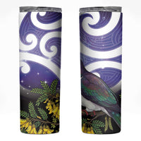 Kekeru New Zealand Matariki Skinny Tumbler Kukupa Kowhai Maori New Year Purple Version LT14 Purple - Polynesian Pride