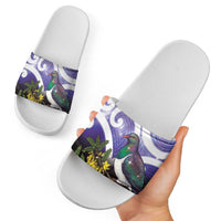 Kekeru New Zealand Matariki Slide Sandals Kukupa Kowhai Maori New Year Purple Version LT14 - Polynesian Pride