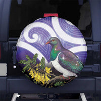 Kekeru New Zealand Matariki Spare Tire Cover Kukupa Kowhai Maori New Year Purple Version LT14 No hole Purple - Polynesian Pride