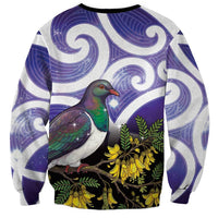Kekeru New Zealand Matariki Sweatshirt Kukupa Kowhai Maori New Year Purple Version LT14 - Polynesian Pride