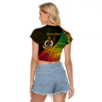 Personalised Vanuatu Raglan Cropped T Shirt Proud To Be A Ni-Van LT14 - Polynesian Pride