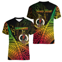 Personalised Vanuatu Women V Neck T Shirt Proud To Be A Ni-Van LT14 - Polynesian Pride