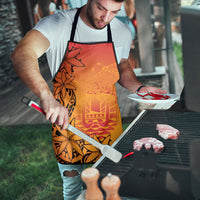 French Polynesia Manta Ray Tattoo Apron Tahiti Hahalua Tiare Maori Gradient Style