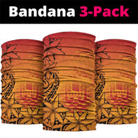 French Polynesia Manta Ray Tattoo Neck Gaiter Tahiti Hahalua Tiare Maori Gradient Style