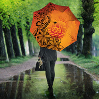French Polynesia Manta Ray Tattoo Umbrella Tahiti Hahalua Tiare Maori Gradient Style