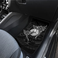 French Polynesia Manta Ray Tattoo Car Mats Tahiti Hahalua Turtle Shark Black Color