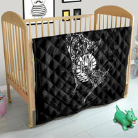 French Polynesia Manta Ray Tattoo Quilt Tahiti Hahalua Turtle Shark Black Color