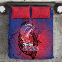 Guam Blue Marlin Fishing Bedding Set Guahan Fish Hook Tattoo LT14 Blue - Polynesian Pride