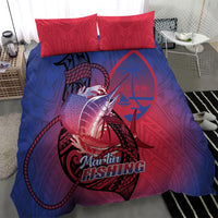 Guam Blue Marlin Fishing Bedding Set Guahan Fish Hook Tattoo LT14 - Polynesian Pride