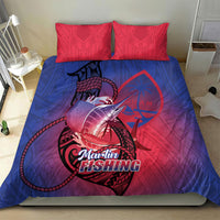 Guam Blue Marlin Fishing Bedding Set Guahan Fish Hook Tattoo LT14 - Polynesian Pride